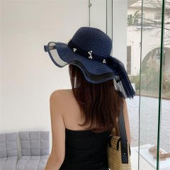 Straw Hat Women's Summer Beach Seaside Travel Sunshade Holiday Sunscreen Big Hat
