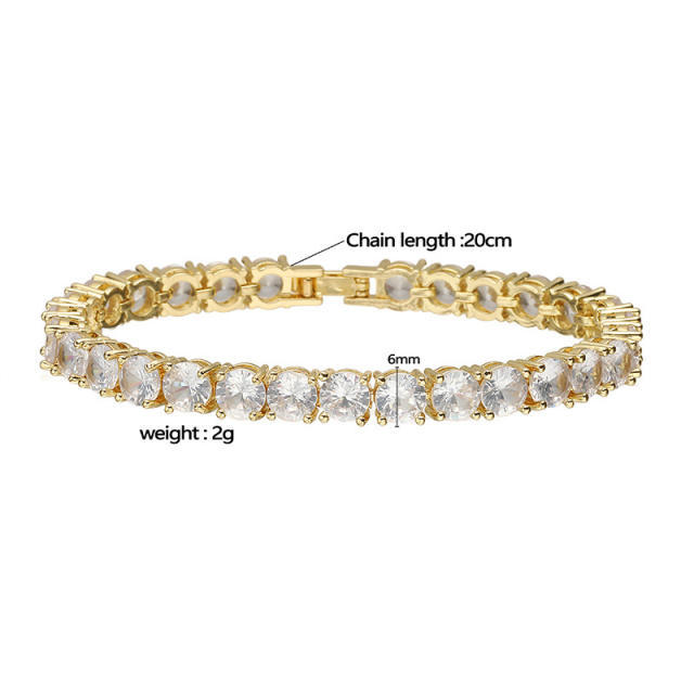 6-10mm copper tennis bracelet