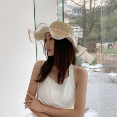Straw Hat Women's Summer Beach Seaside Travel Sunshade Holiday Sunscreen Big Hat