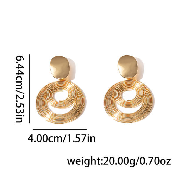 Geometric wire circle stainless steel earrings dangle earrings