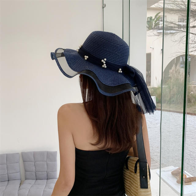 Straw Hat Women's Summer Beach Seaside Travel Sunshade Holiday Sunscreen Big Hat
