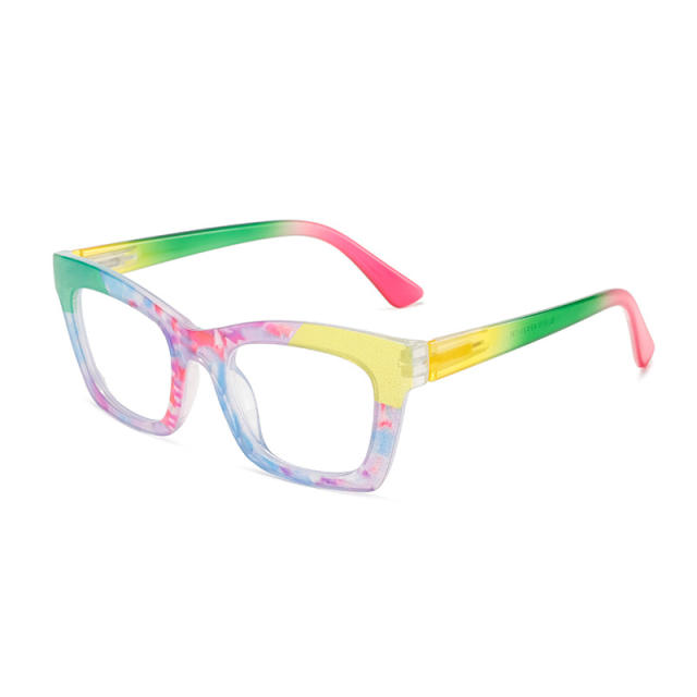 Fashion Anti-blue Light Flat Lens Glasses colorful reading glasses