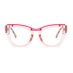 New transparent frame anti-blue flat mirror Reading glasses