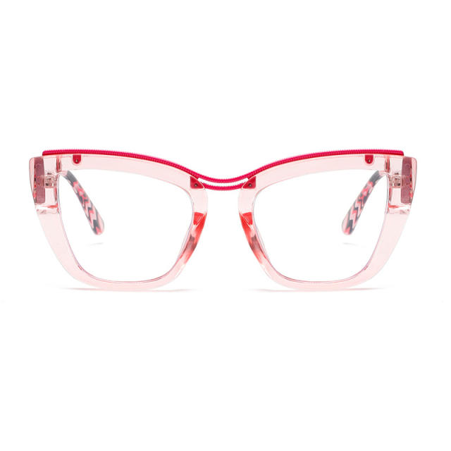 New transparent frame anti-blue flat mirror Reading glasses