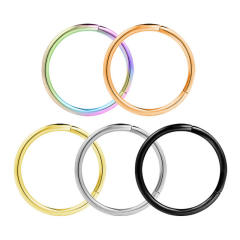Titanium steel jewelry  stainless steel nose ring interface ring closed ring seamless ring nose ring earrings lip ring