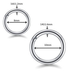 Titanium steel jewelry  stainless steel nose ring interface ring closed ring seamless ring nose ring earrings lip ring