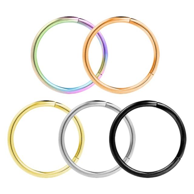 Titanium steel jewelry  stainless steel nose ring interface ring closed ring seamless ring nose ring earrings lip ring