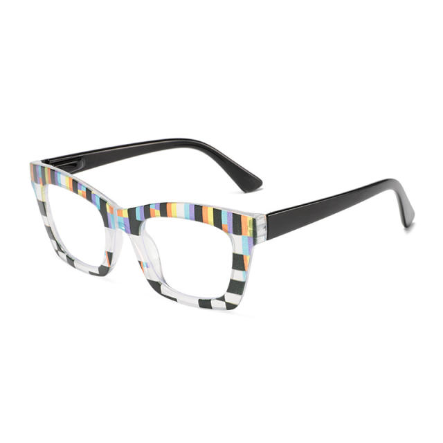 Fashion Anti-blue Light Flat Lens Glasses colorful reading glasses