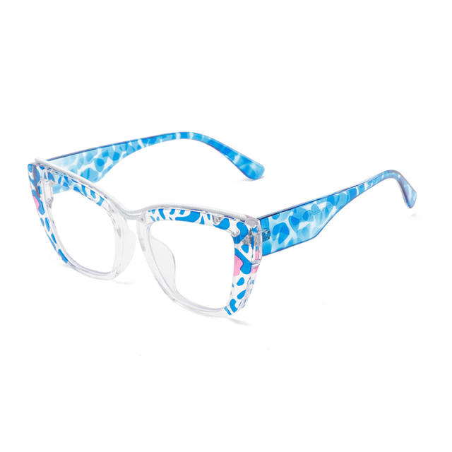 New transparent frame anti-blue flat mirror Reading glasses
