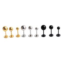 Trendy ultra-short thin rod bean thread outer teeth flatback earrings small ear studs 10pcs price