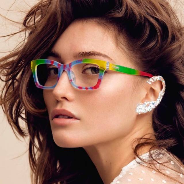 Fashion Anti-blue Light Flat Lens Glasses colorful reading glasses