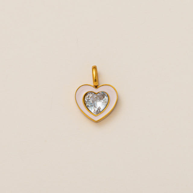 Stainless steel accessories animal rainbow sun exquisite personality trend all-match diy titanium steel pendant jewelry necklace