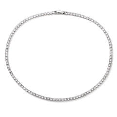 34cm AAA cubic zircon copper tennis necklace choker