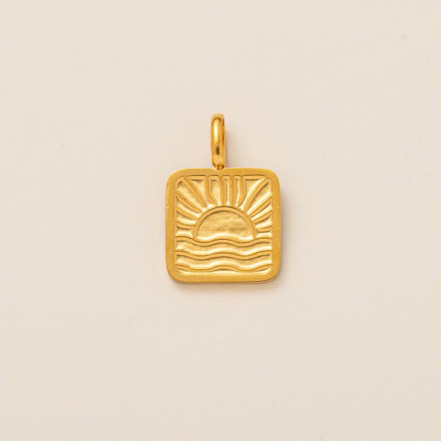 Stainless steel accessories animal rainbow sun exquisite personality trend all-match diy titanium steel pendant jewelry necklace