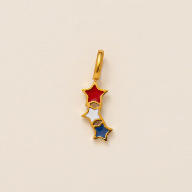 Stainless steel accessories animal rainbow sun exquisite personality trend all-match diy titanium steel pendant jewelry necklace
