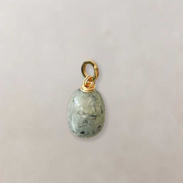 Chinese Style Oval Jade Pendant charm DIY jewelry