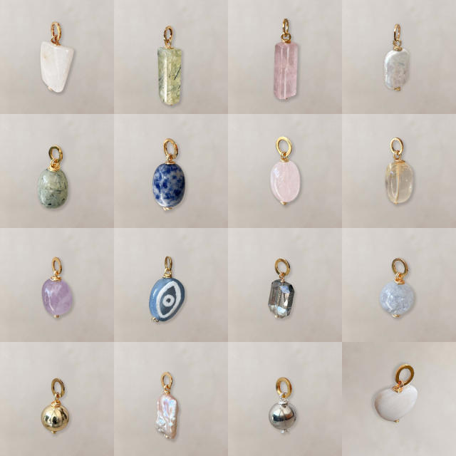 Chinese Style Oval Jade Pendant charm DIY jewelry