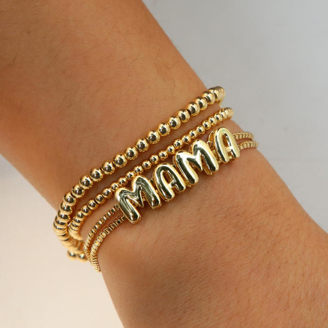 18KG copper bubble letter initial letter DIY Bracelet