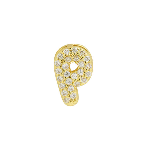 Hot sale diamond bubble letter initial letter DIY copper bracelet