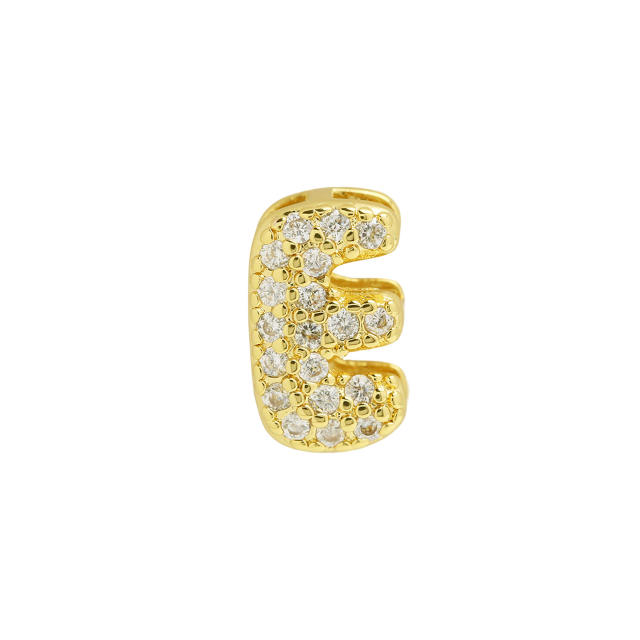 Hot sale diamond bubble letter initial letter DIY copper bracelet
