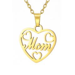 Dainty stainless steel mother's day mom necklace