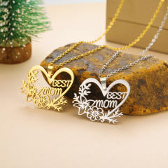 Dainty stainless steel mother's day mom necklace