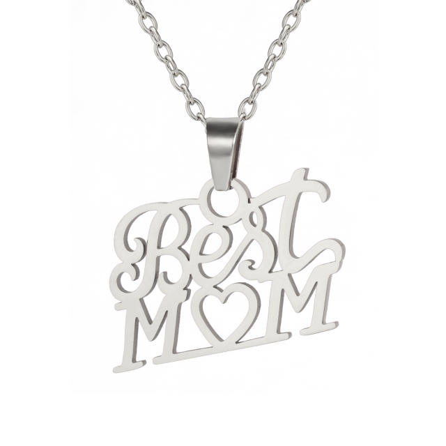 Dainty stainless steel mother's day mom necklace