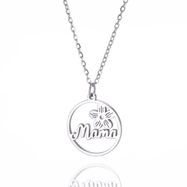 Dainty stainless steel mother's day mom necklace