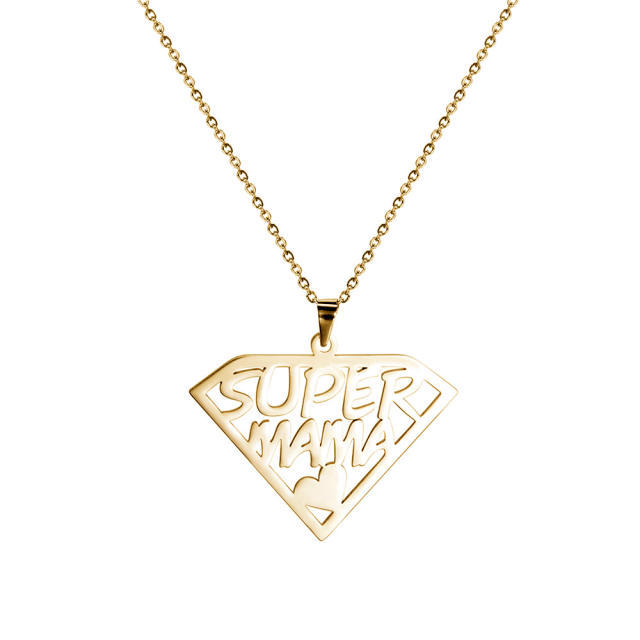 Dainty stainless steel mother's day mom necklace