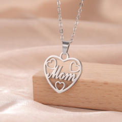 Dainty stainless steel mother's day mom necklace