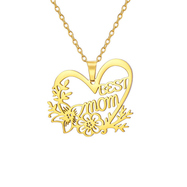 Dainty stainless steel mother's day mom necklace