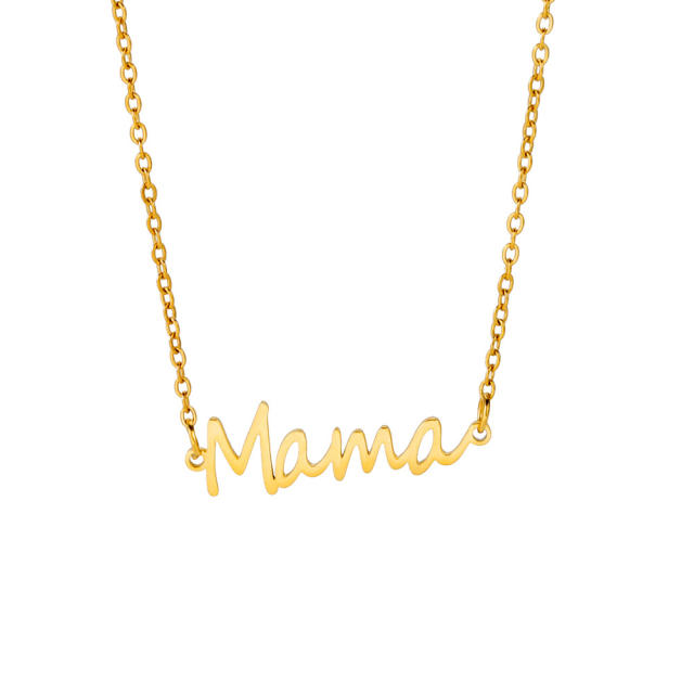 Dainty stainless steel mother's day mom necklace