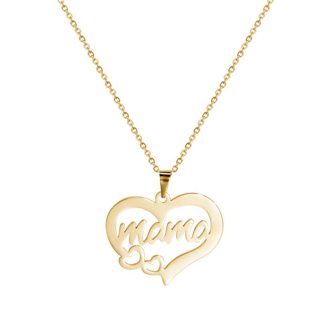 Dainty stainless steel mother's day mom necklace
