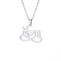 Dainty stainless steel mother's day mom necklace