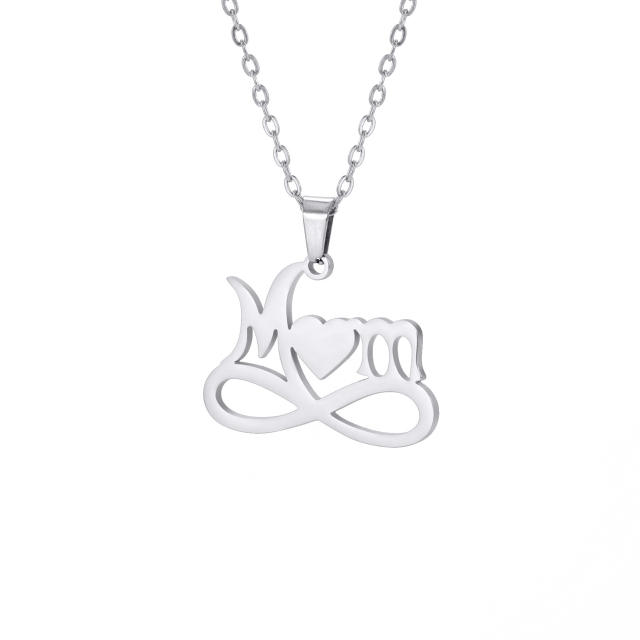 Dainty stainless steel mother's day mom necklace