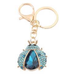 Colorful crystal ladybug hot sale alloy keychain
