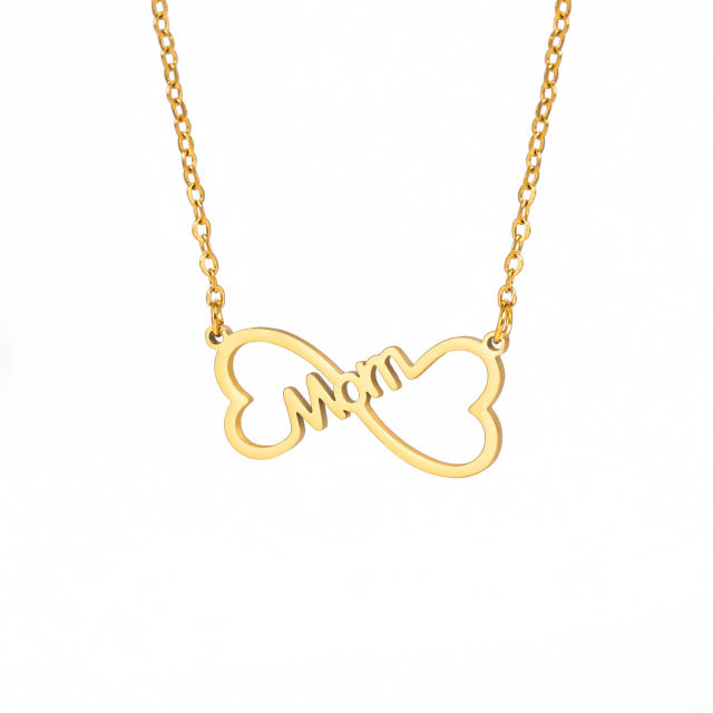 Dainty stainless steel mother's day mom necklace