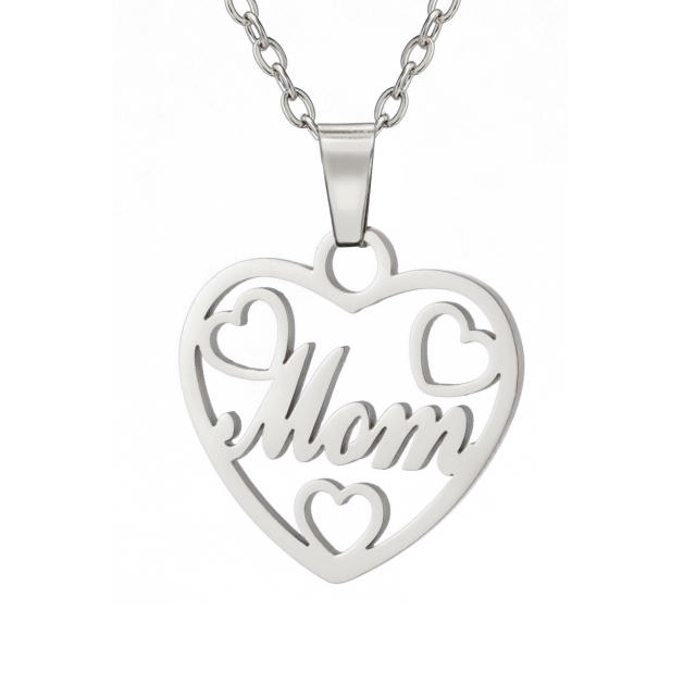 Dainty stainless steel mother's day mom necklace