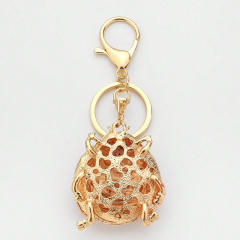 Hot sale diamond ladybug alloy keychain