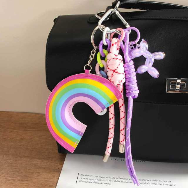Cotton Rainbow Hanging Ornaments Love Blow Dog Rope Extremely Numerous Bag Pendant Keychain