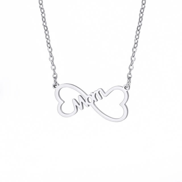 Dainty stainless steel mother's day mom necklace