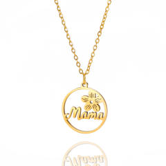Dainty stainless steel mother's day mom necklace