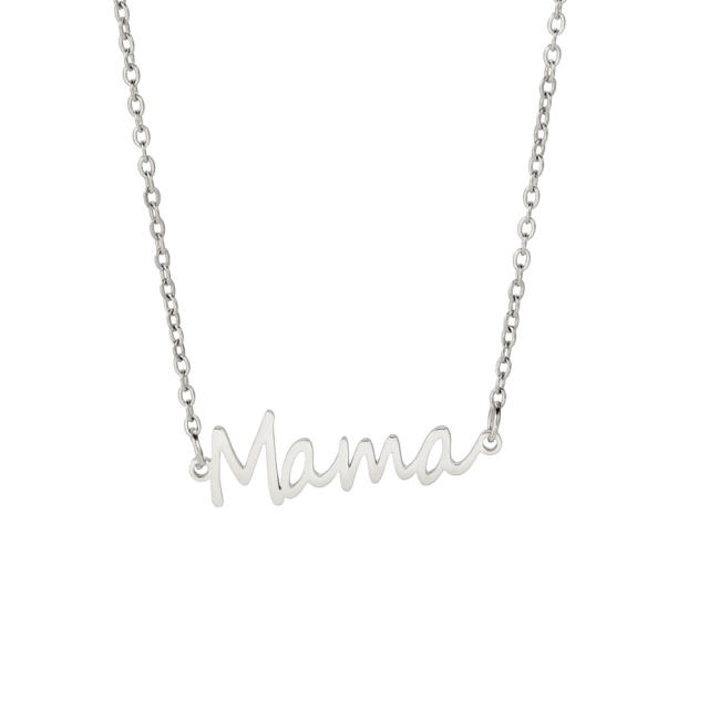 Dainty stainless steel mother's day mom necklace