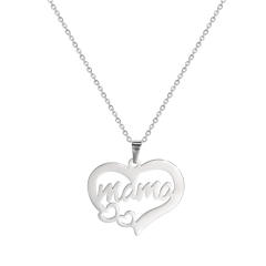 Dainty stainless steel mother's day mom necklace