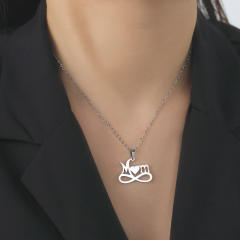 Dainty stainless steel mother's day mom necklace