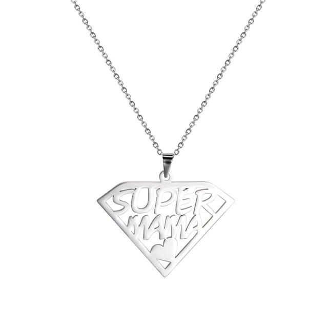 Dainty stainless steel mother's day mom necklace