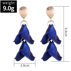 Hot sale colorufl petal flower dangle earrings