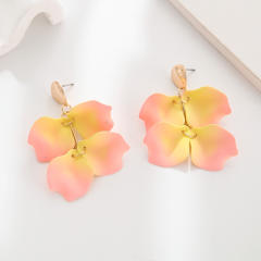 Hot sale colorufl petal flower dangle earrings