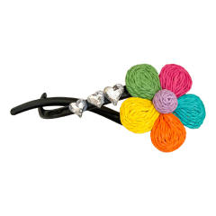 Small fresh raffia woven flower hair clip