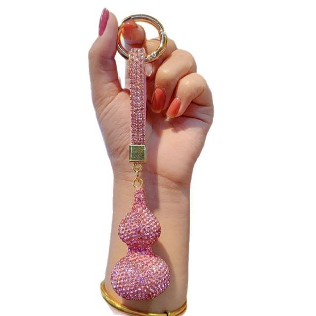 Full diamond guard colorful lanyad keychain